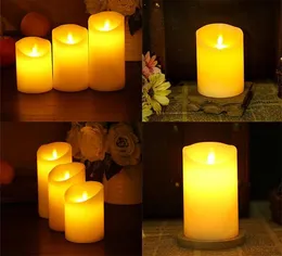 4 Sizes Flameless Light Novely LED Lighting Real Flame-effect LED Electronic Candle Simulation Candle Lamp b538