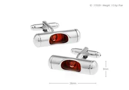 Hot Sales Brass Manschettknappar Vuxna Cylindrisk Grön / Röd / Blå Vattenkvalitet Franska Skjortor Manschettknappar Partihandel / Retail / Gåvor för kvinnor Män