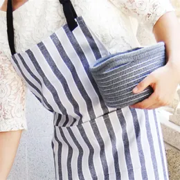 nordic wind simple sleeveless cotton and linen cloth art home kitchen baking creative oilproof cleaning apron apron whole body apron