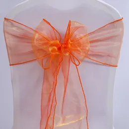 Organza Chair Sash Bow For Cover Banquet Wedding Party Event Xmas Decoration Supply