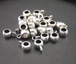 500 adet / grup Gümüş Kaplama Kefalet Spacer Boncuk Charms kolye diy Takı Yapımı bulguları Için 9x4mm