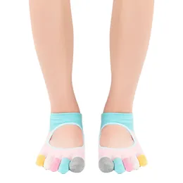 New Women Pilates Five Toe Cotton Non-Slip Yoga Socks Female Socks Mix  Color Hot Sell Kids sock