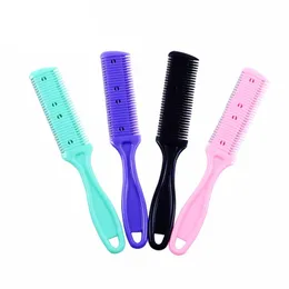 50 pieces/lot Wholesale Super quality ABS hair razor comb for hair dressing Salon Families