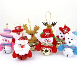 Christmas Tree Decoration Accessories Santa Claus Snowman Doll Pendant Christmas Supplies Bells Hanging Party Charm