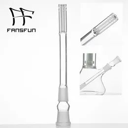 Six Armed Smoke Glass Down Stem Tube 18mm Female To 18 Male Frosted Joint Dropdown For Bong Water pipes Dab Rigs 280