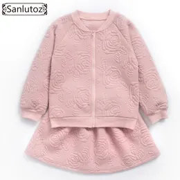 Sanlutoz Winter Children Clothing Set Girls Sport Suit Flower Girl Clothing Toddler 2017 New Autumn Long Sleeve  Set 2 PCS