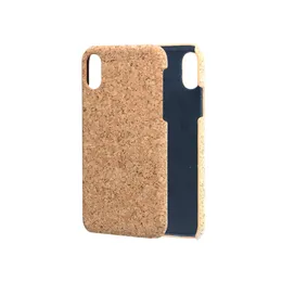 Miljövänlig mobiltelefonfodral Skal Custom Blank Små Cork Wood Bionedbrytbar för iPhone 6 7 8 x XR XS 11 12 Pro Max