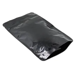 15x23 cm Ziplock Aluminiumfolie Beutel Heißsiegel Schwarz Reine Mylarfolie Paketbeutel Mäppchen Für Tee Blume Lebensmittel Lagerung 20 Stücke Lot267D