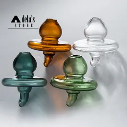 유리 UFO 수화물 캡 그린 컬러 외경 38mm 돔 맞춤 석영 폭행 네일 Enail Domeless 두꺼운 손톱 유리 봉을 살짝 조작 775