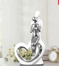 Ceramica Bianca Cuore Creativo Amanti Decorazioni Per La Casa Artigianato Decorazione Della Stanza Ornamenti Statuette Di Porcellana Decorazione Di Nozze Regalo