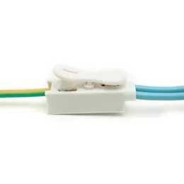 50 ADET Itme tipi Hızlı Splice Kilit Bahar tel konektörü popo ortak Terminal Blokları evrensel konnektör led lambalar için beyaz ZQ-1P