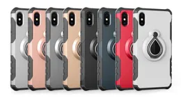 For Iphone X 8 7 6S Plus Samsung Galaxy Note 8 S8 Plus Raindrop Magnetic Armor 360 Kickstand Heavy Duty Cell Phone Cases