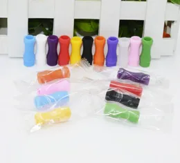 510 Silicone Mouthpiece Cover Drip Tip Disposable Colorful Silicon Testing Caps Rubber Short Test Tips Tester Cap