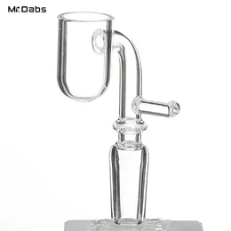 Elettronico Flat Top Quartz Banger E-nail con fondo tondo Fumo per 20mm Bobina di riscaldamento Bong in vetro Tubi per acqua Dab Oil Rigs DHL