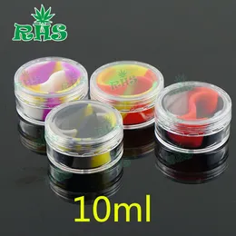 High quality 10ml plastic acrylic box with lid, empty cosmetic jar, transparent sample silicone container, logo can be customized