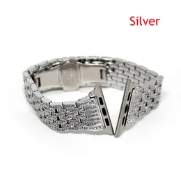 Rhinestone Bands Diamond Bands 40mm 44mm Ze Stali Nierdzewnej Paski Wymiana dla Apple Watch Series 4