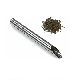 Snabb leverans 500PCS / Lot FedEx DHL F Stainless Steel Filter Tea Sticks Tesked Colander Tea Strains Stick