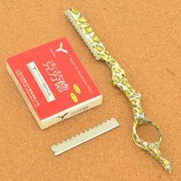 Meisha 1pcs多機能ステンレス鋼の剃毛毛髪服の間引きナイフの安全シェーバーの毛の取り外しツール10個のPCSブレードHC0005
