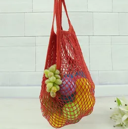 Moda Dize Alışveriş Meyve Sebze Bakkal Çanta Shopper Tote Mesh Net Dokuma Pamuk Omuz Çantası El Kılıf Ev Saklama Çantası SN228