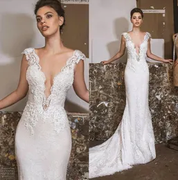 Gali karten 2019 Beach Wedding Dresses V Neck Backless Lace Bridal Gowns Sweep Train Cheap Plus Size Country Wedding Dress