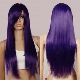 Dark Purple 0.7m Dynamic Styling Long Straight Cosplay Wigs 76 /3737