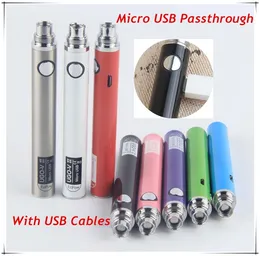 Original Ugo V II Micro USB 650MAH 900MAH EGO T EVOD ECIG Vaporizer Batteri Fit 510 Pyrex CE3 Tank G2 Vape Penpatroner