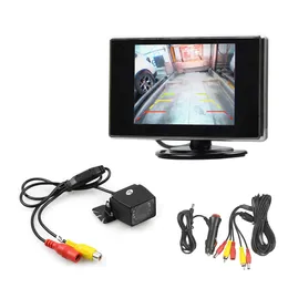 DIYKIT 3.5 inch TFT LCD Car Monitor Rear View Car Camera Reversing Parking Assistance System Car Charger