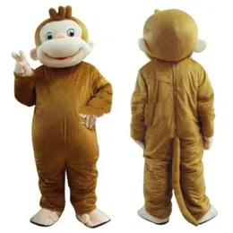 2018 traje de mascota de mono de George curioso caliente de alta calidad vestido de fiesta de cumpleaños de lujo disfraz de carnaval de Halloween