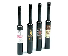 Hot Pin Pipe Aluminium Smokingpipe Red Wine Bottle Filter Cigarett Mune Outlet Small Pipe 78mm