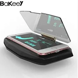 Hot Sale Bakeey HUD Head Up Display Bil Mobiltelefon GPS-navigering Bildreflektorhållare Mount Svart Universal Displayhållare