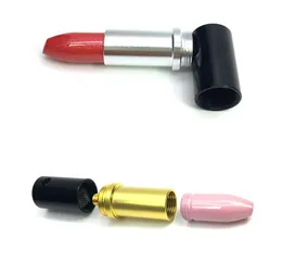 Großhandel süße billige Metall Lippenstift Tabakpfeife Mini Rauchen trockene Kräuter Rauchpfeifen für Gril Freund und Mather Weihnachtsgeschenk