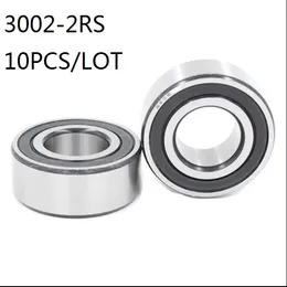 10pcs high speed 3002-2RS 15x32x13 double row angular contact ball bearing 15*32*13 mm