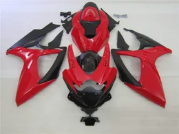 100% formsprutning Svart röd Alstare Corona Fairing Kit för Suzuki 2006 2007 GSXR 600 750 K6 GSXR600 GSXR750 06 07 Bodywork HJ88