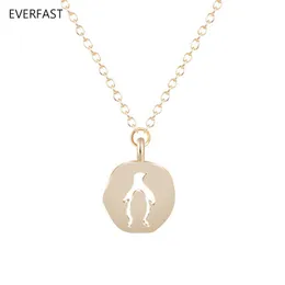 Everfast 10Pc/Lot Cute Tiny Baby Penguin Pendants Necklaces Copper Chain Kids Grils Women Fashion Animal Bijoux Jewelry EFN052-A