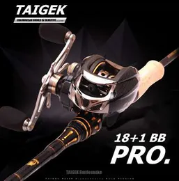 Taigek 19BB Metalowa marka Saltwater Fishing Baitcasting Reel 7.0: 1 Lewy prawy uchwyt Surf Bait Casting Reel Reel1