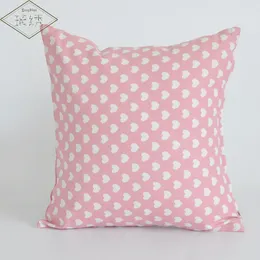 45cm Square Home Decorative Cute Heart Cotton Linen Pillow Cover Case Pillow Case