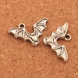 Antique Silver Bat with Open Wings Spacer Charm Beads 200pcs/lot Pendants Alloy Handmade Jewelry DIY L979 15.8x23.9mm