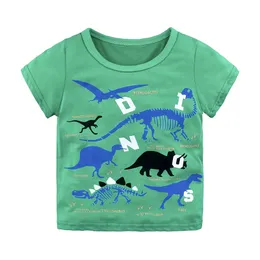 Baby Boy Tops Short Sleeve Cartoon Toddler Baby Kids Boys Cotton Tops T-shirt Dinosaur Clothes 1-6 Yrs