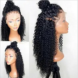 360 spitze frontal kinky lockige menschliche haare wigs-glueleless 130% dichte brasilianische jungfrau remy perücken mit babyhaaren für schwarze frauen diva1