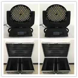 4 pieces with flycase 108x3w rgbw led moving head wash lighting dmx 108 3w led moving head wash stage lights