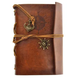 wholesale vintage garden travel diary books kraft papers journal notebook spiral Pirate notepads cheap school student classical books Good quality