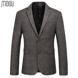 MOGU Solid Woolen Men's Jacket 2017 Autumn New Arrival Fashion Men Blazer Slim Fit Casual Men's Blazer Asian Size 3XL Men Suit