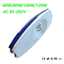 LED 가로등 60W 80W 100W 120W AC85V ~ 265V 코브라 헤드로드 라이트 정원 조명 옥외 조명 공장 직접 DHL 무료 배송