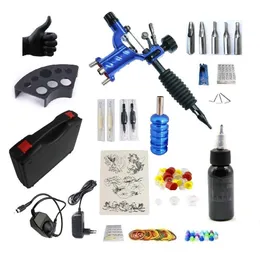 Complete Tattoo Kit 1 Top Rotary Machine 30ml Ink 25 Needles Grip