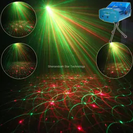 Mini RG Laser 4 Patterns Projektor Club Bar Dance Disco Party Xmas DJ Stage Effect Light Show Y4 + Tripod