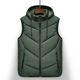 2018 Nya Mäns Casual Västar Vinter Tjockad Varm Ärmlös Jacka För Mäns Mode Hooded Coat Male Waistcoat Plus Size M-5XL