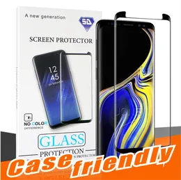 SAMSUNG S20 5GバージョンS9 S9 Plus Case Friendy No Holeded Glass Bubbleフルカバー3Dスクリーンプロテクター