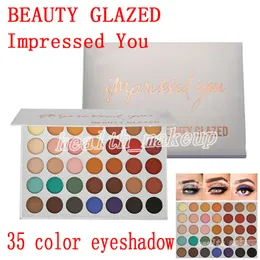 Nova maquiagem beleza envidraçada 35 cor impressionou você fosco shimmer sombra paleta