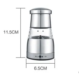 20 sztuk / partia 6,5 ​​* 11.5 cm Protable Stal nierdzewna Manual Salt Pepper Mill Grinder Muller Do Spice Spacerowane Akcesoria Kuchenne