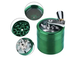 50PCS ZICN Alloy Hand Crank Tobacco Grinders Metal Grinders för örter Herbal Grinders för Tobacco 40mm 3Layers 4Layers